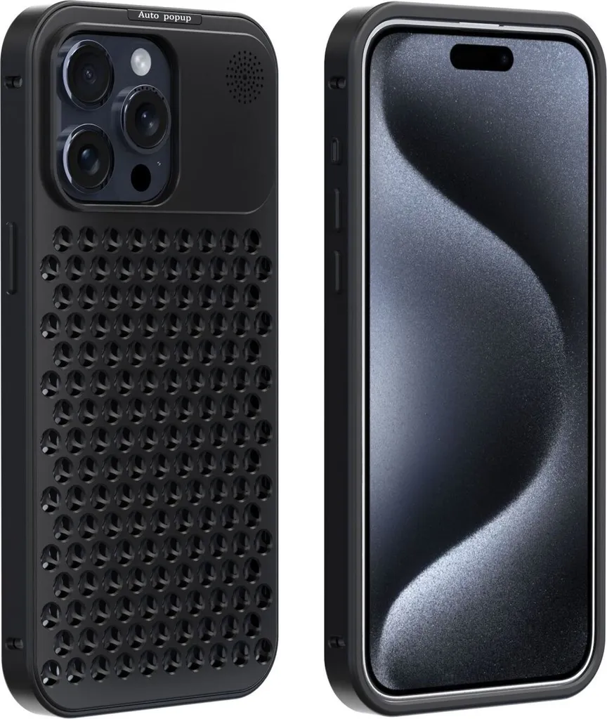 Case Dissipazione Calore iPhone 15 Pro Max Alluminio CNC