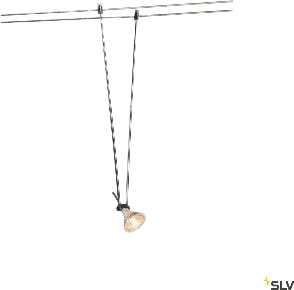 Lampe de lecture ajustable pour système TENSEO chrome télescopique 12V