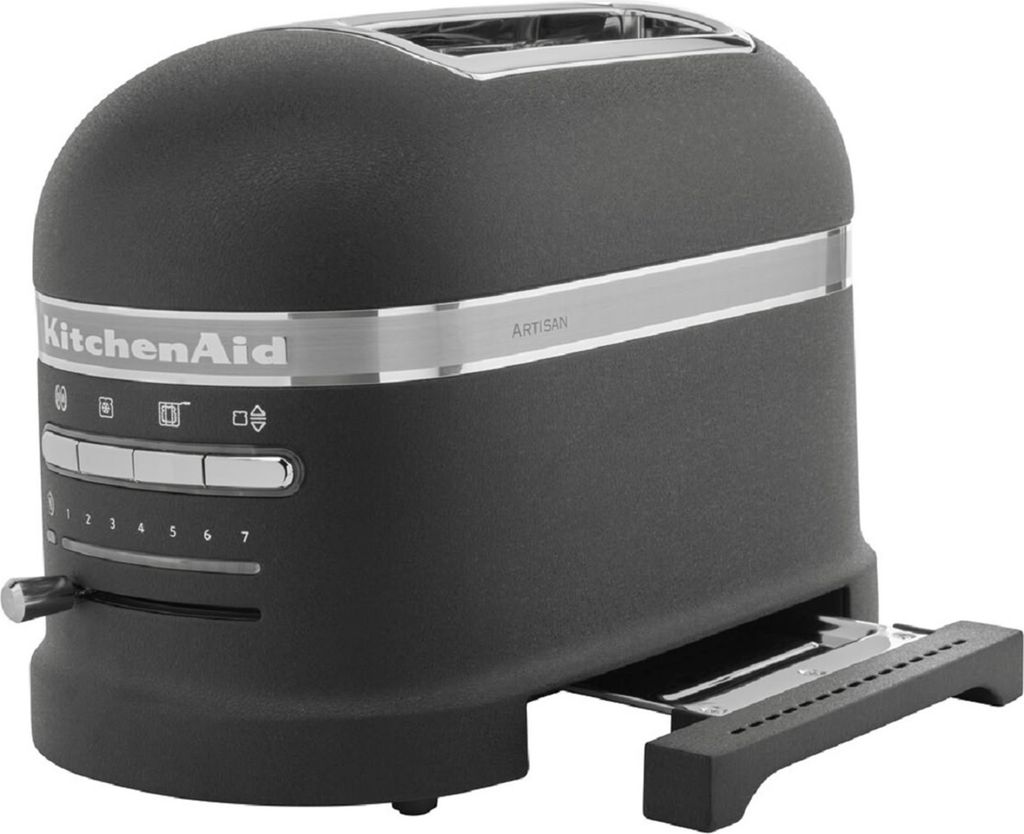 KitchenAid ARTISAN 2-Scheiben Toaster mit 1 Sandwichzange 5KMT2204EBK - GUSSEISEN SCHWARZ