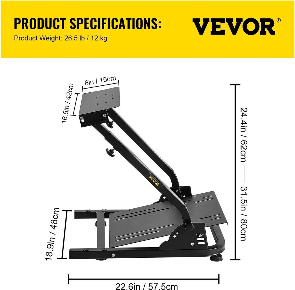 Support de volant Vevor pour Thrustmaster T150 Rs noir en acier - 6