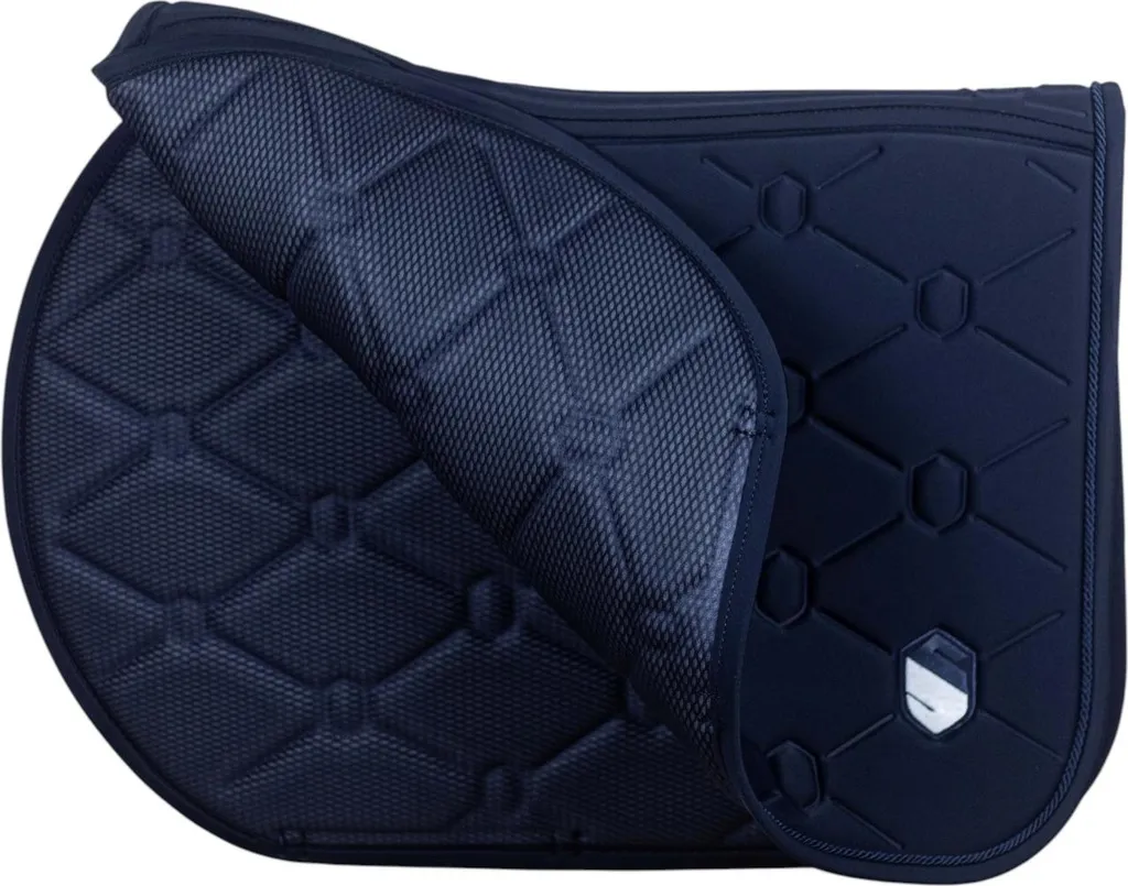 Tapis de selle Spineshield Samshield Bleu Full avec Broderies de Saut