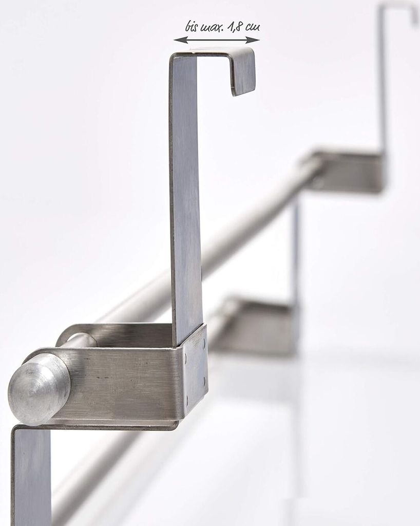 Portasciugamani Da Parete Nichel Spazzolato 45,7 Cm – IOQ Design Minimal Per Bagno, Acciaio Inox 304 - 4
