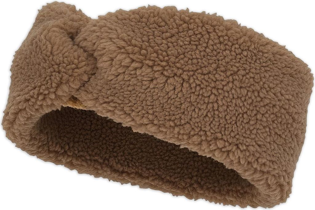 styleBREAKER Damen Stirnband Teddyfleece Optik mit Twist Knoten | Weiches Winter Haarband elastisch | Warmes Kopfband Ohrenwärmer 56-59 cm