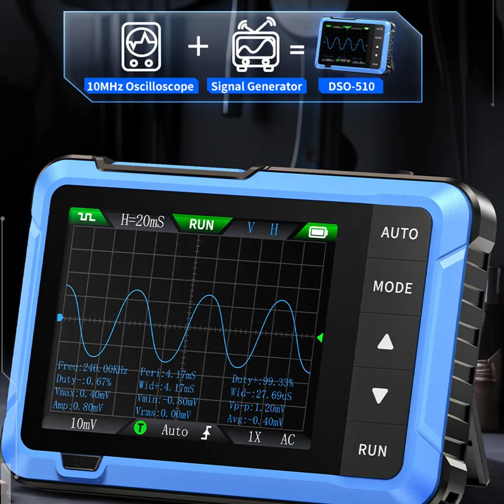 Multimètre oscilloscope 2 en 1 portable pour diagnostic électronique pro - 2