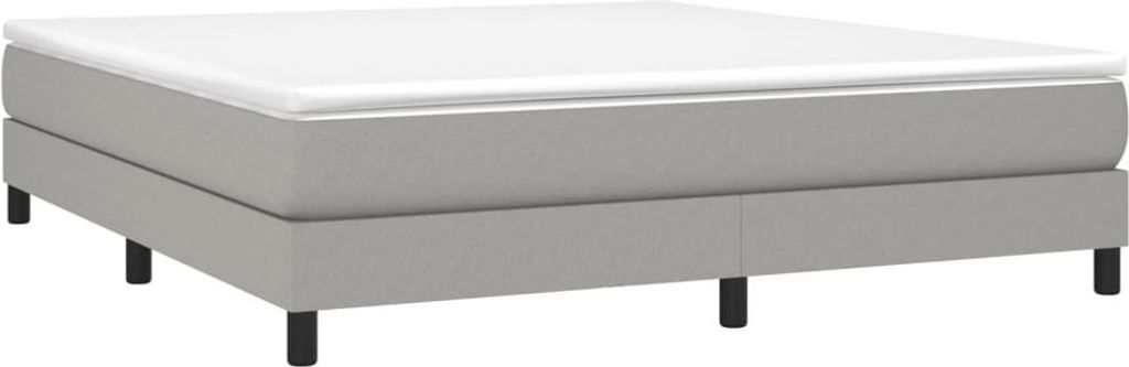 vidaXL Boxspringbettgestell Hellgrau 160x200 cm Stoff