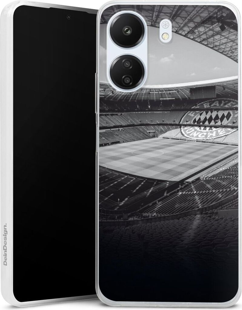 DeinDesign Slim Hülle für Xiaomi Redmi 13C 5G Silikon Case Ultra Dünn Handyhülle FC Bayern München FCB Stadion