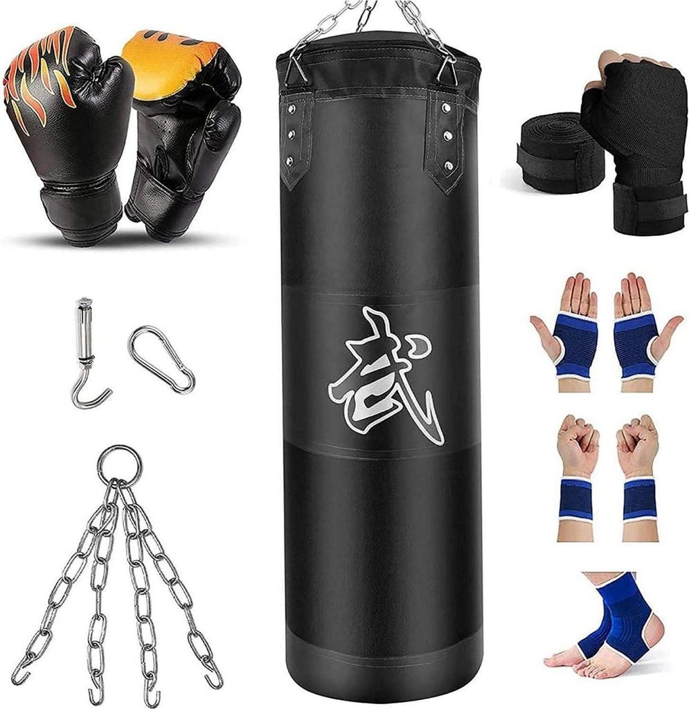 Schwerer Boxsack Set mit Zubehör MMA Kickboxen Muay Produktbild 