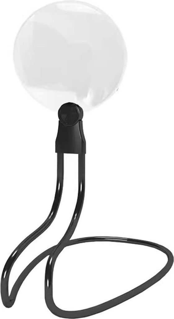 Freihändige Lupe mit 15 cm Sichtfeld, abnehmbarem Nackenband, ideal zum Lesen und Nähen, 5-fache und 10-fache Vergrößerung