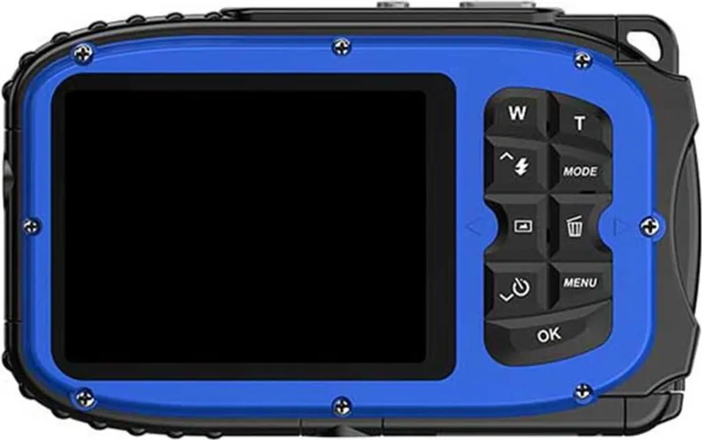 Caméra de Sport IP68 Haute Résolution 48MP Appareil Photo Bleu