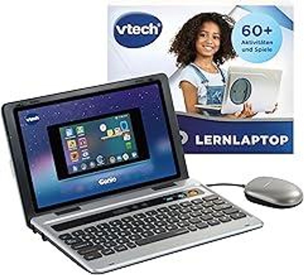 VTech Genio Laptop I Lerncomputer mit Internetzugang Textprogramm und 40 Lernspielen I Kinder PC mit Elternkontrolle Musik- und Videoplayer Kalende...