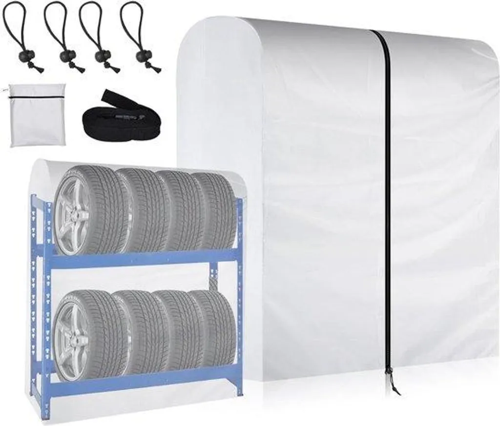 Housse de rangement pour pneus avec fermeture éclair et tissu imperméable