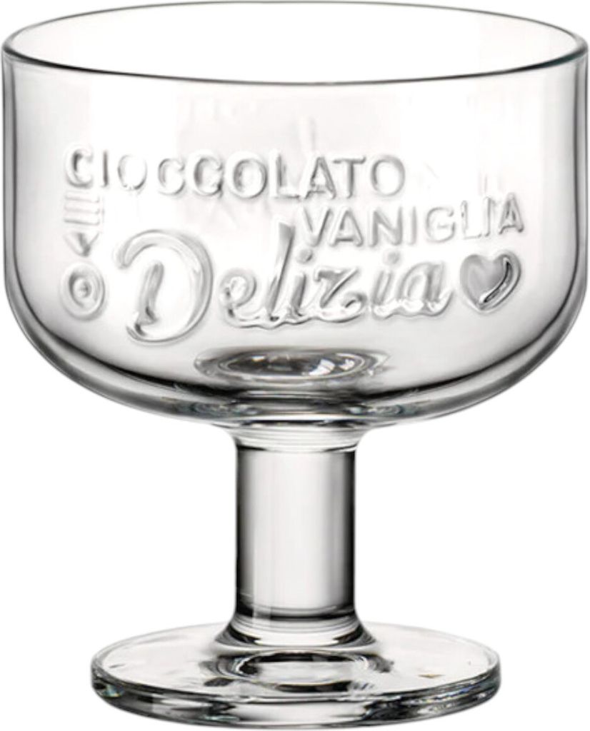Eisschale 28 cl Graphica Glas Bormioli Rocco Dessert Schale Eis Eisbecher Art Deco