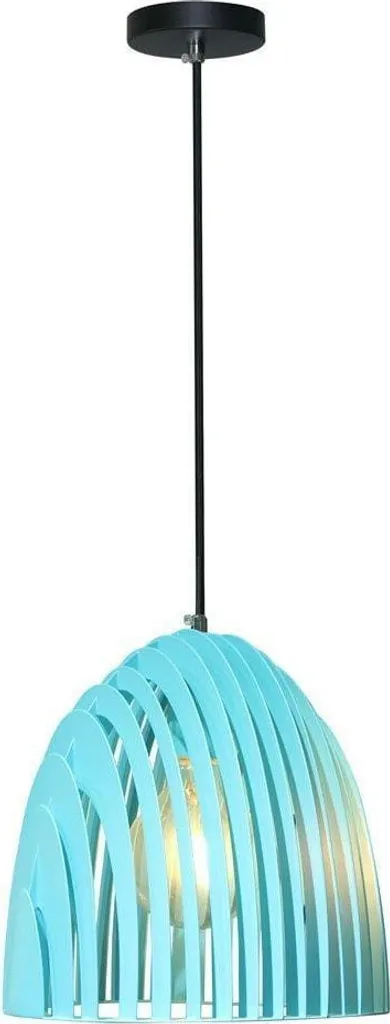 Suspension métal bleue 25cm forme cône V-TAC luminaire moderne IP20