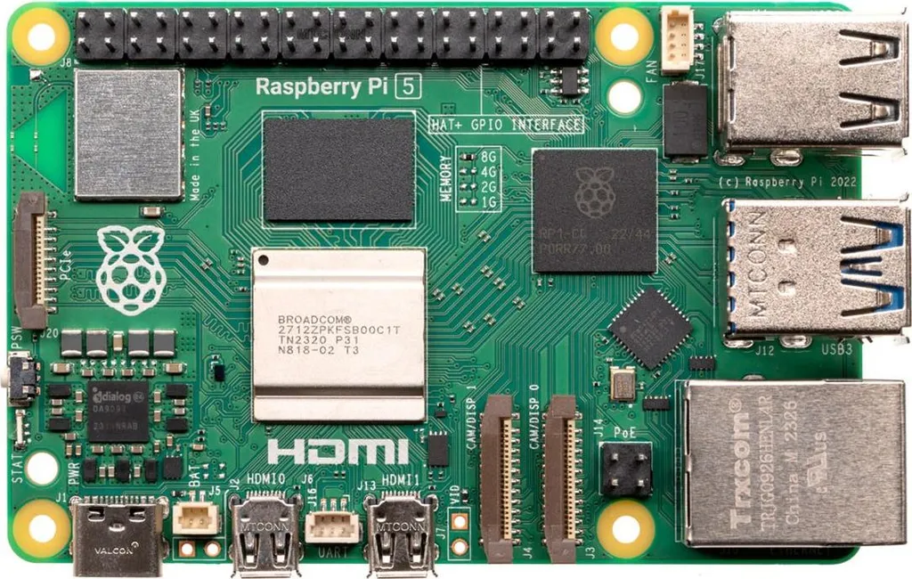 Raspberry Pi 5B 8GB haute performance avec CPU 2.4GHz et USB 3.0 rapide