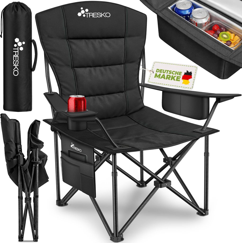 TRESKO® Campingstuhl Faltbar bis 200kg | Faltstuhl mit Produktbild 