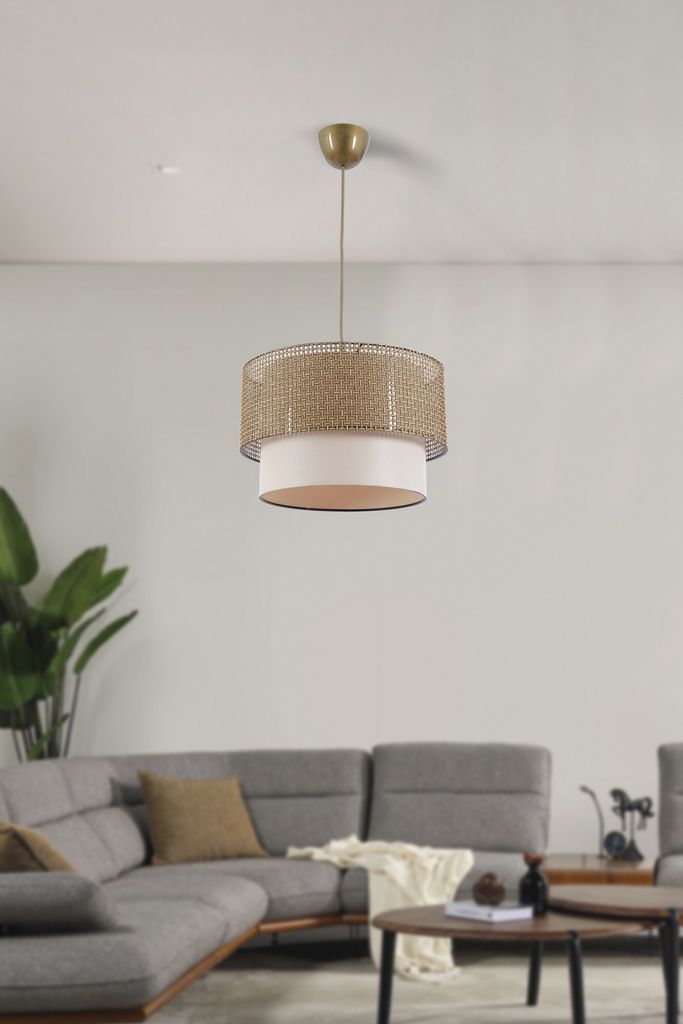 Opviq, Coral - Beige, Cream,Leuchter, Beige, METALLKÖRPER, 30 x 30 x 70 cm