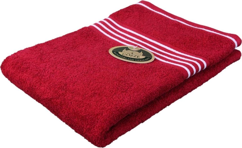 Handtuch Duschtuch Badetuch 100% Baumwolle Uni vollfarbe 70 x 140 cm - rot (33)