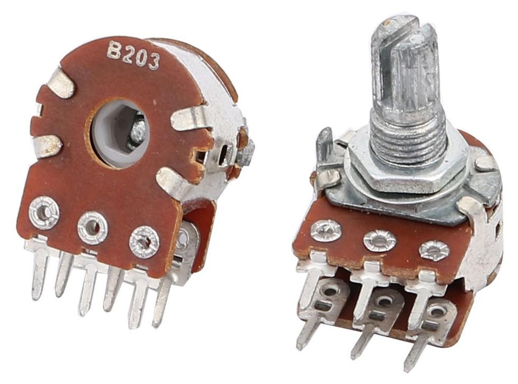 5 Stš¹ck Einstellbare Drehknopf Potentiometer B203 20K Ohm Vierfach Linear