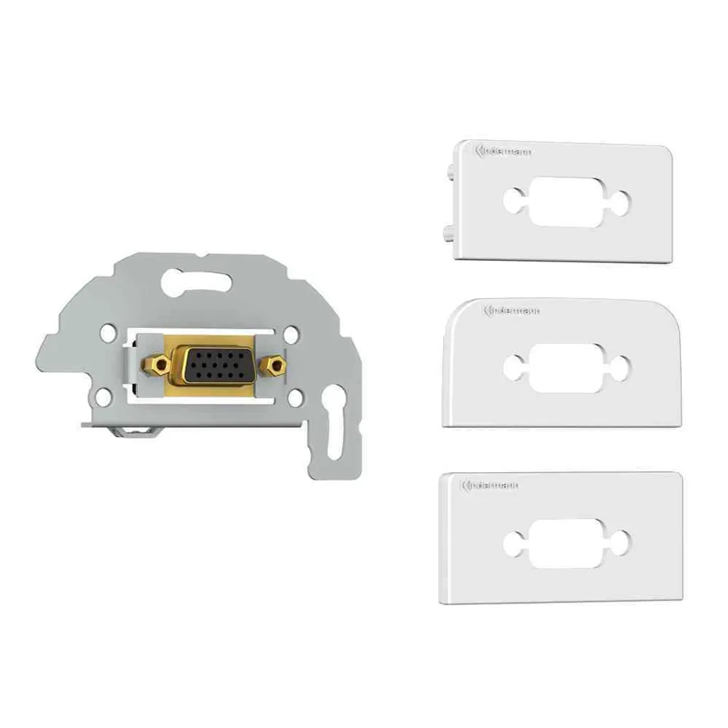 Prise murale VGA blanche Kindermann 7456000501 pour intégration vidéo