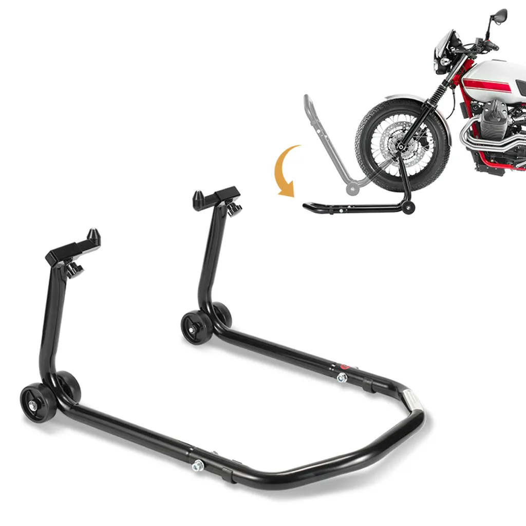 Jayseuw cavalletto per moto 300 kg cavalletto di montaggio per anteriore | adattatore U-Type| capacità di carico cric moto moto nero