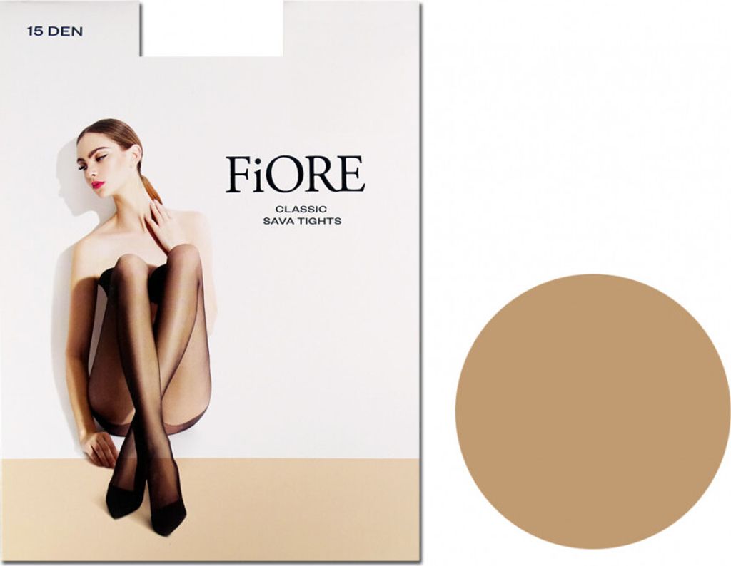 Glatte Damenstrumpfhose Sava 15 den Fiore Licht Natürlich 4
