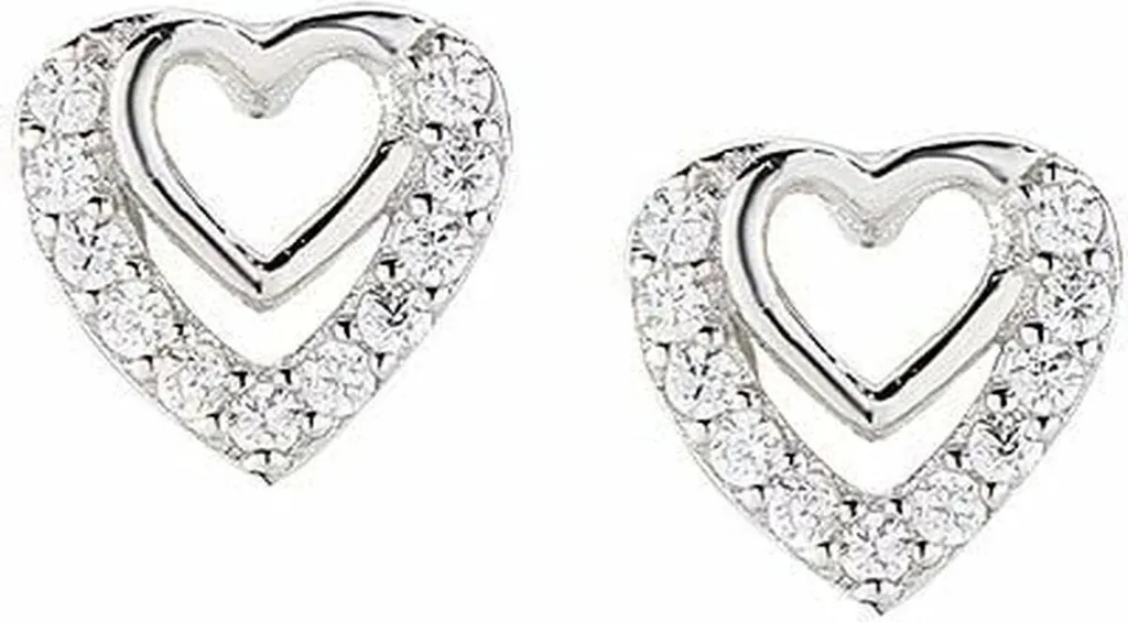 Boucles d'oreilles Amen ECBBZ3 Argent Rhodié et Zirconium Haute Brillance