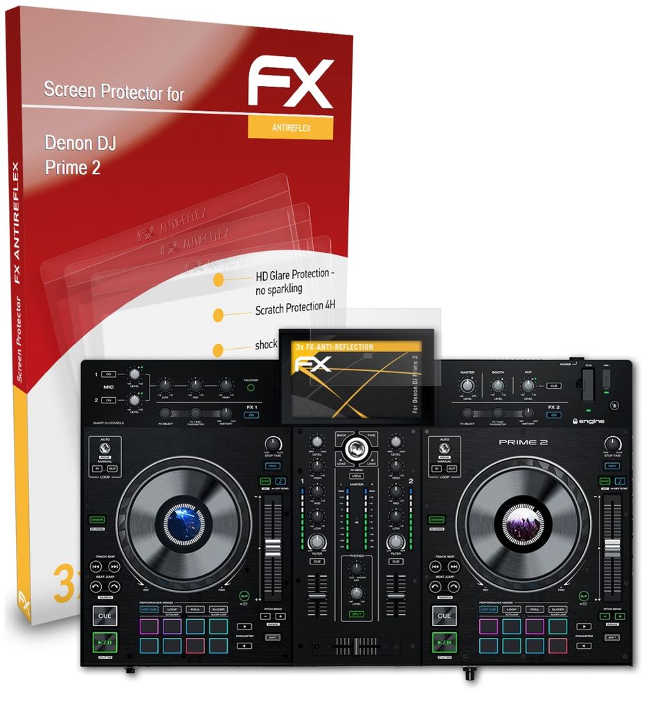 AtFoliX Glasfolie Für Denon DJ SC5000 - 9H Hybrid Glass Panzerfolie