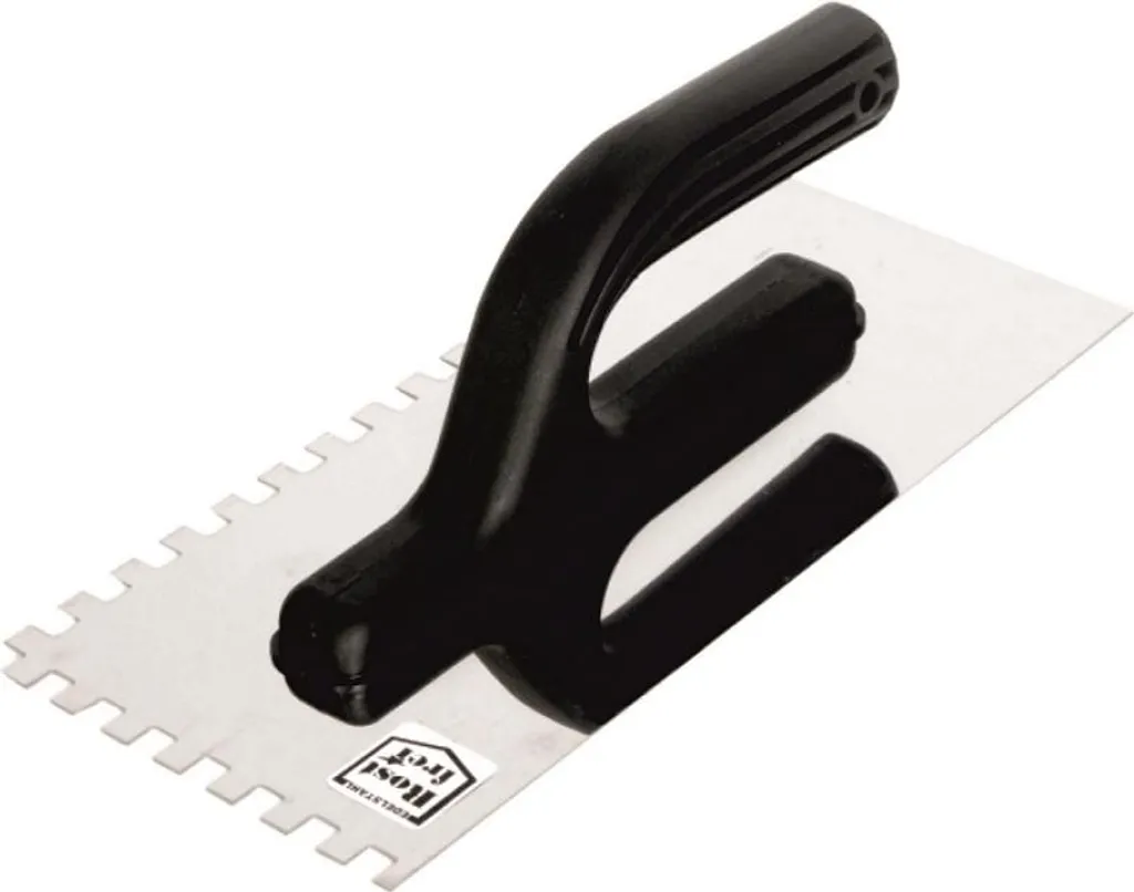 Truelle de Carreleur Inoxydable 380mm - Denture 6x6 pour Mortier Colle