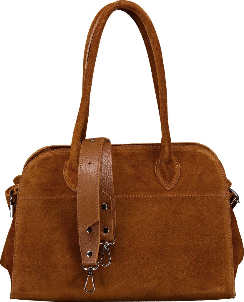 Hausfelder Manufaktur Tasche Velours Braun 22