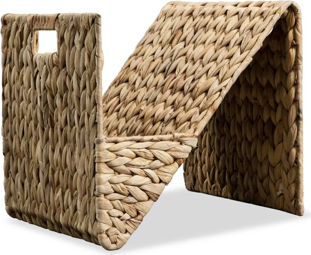 Porte-revues 31 x 31 x 31 cm en Jacinthe d'eau Naturelle - Panier Carré