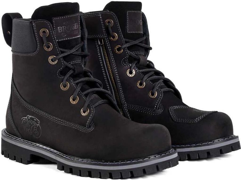 Broger Alaska Ii Vintage Motorradstiefel Schwarz EU 43 Mann Schwarz EU 43