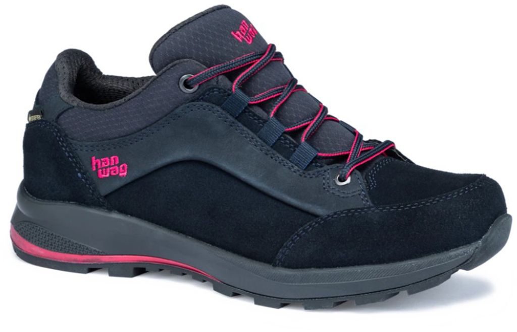 Hanwag Banks Low GTX Damen Trekkingschuh Wanderschuh Navy Pink 39