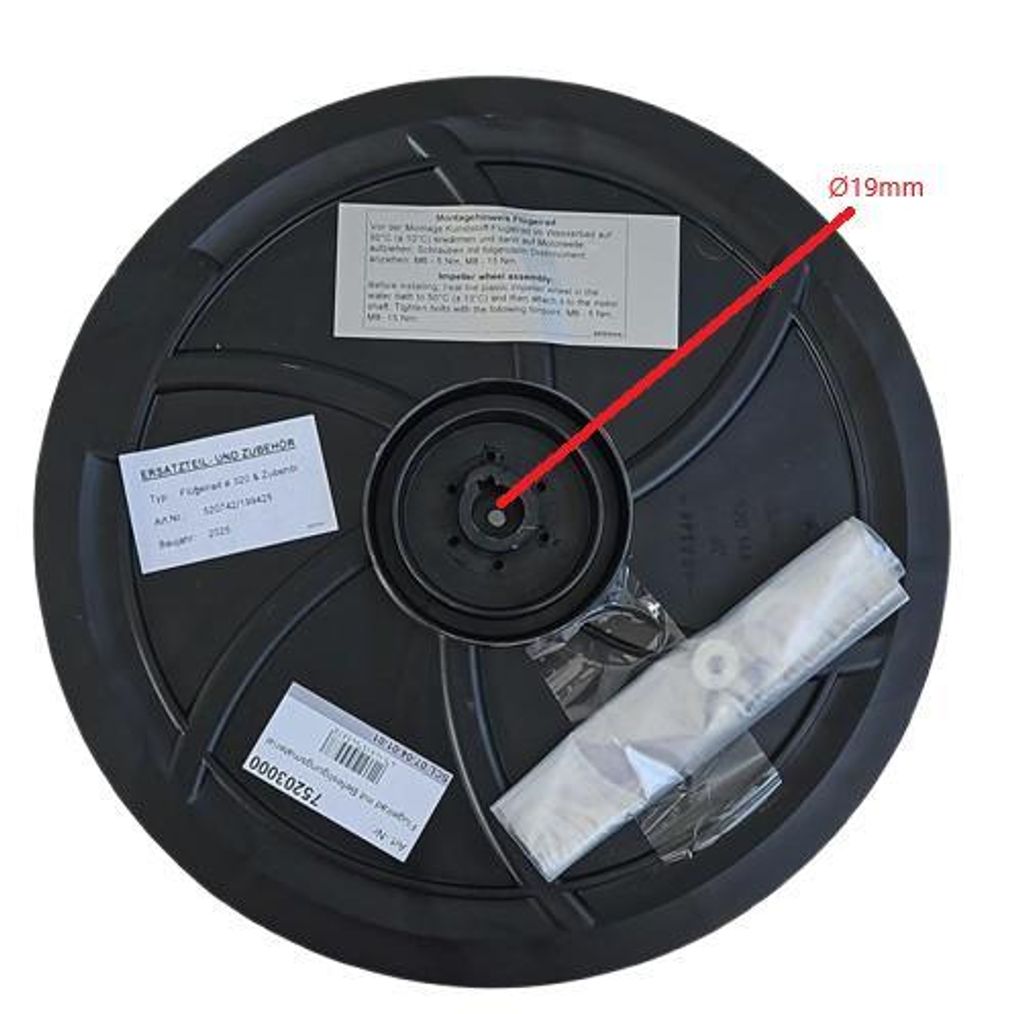 Scheppach Flügelrad mit Befestigungsmaterial RD320/Ø19x95 | Produktbild 