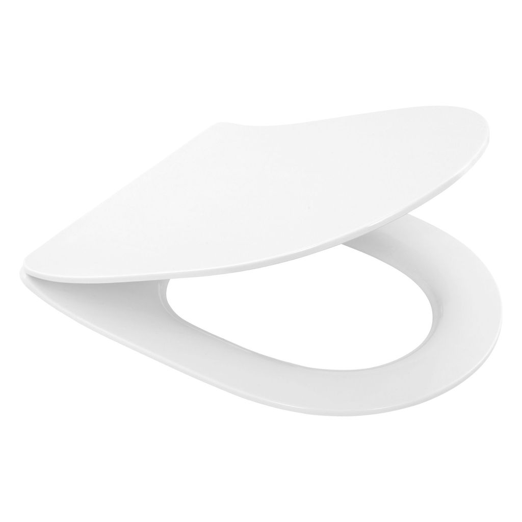 SCHÖNER WOHNEN-Kollektion WC-Sitz ANTUS SLIMLINE, Weiß, Toilettendeckel mit Absenkautomatik, Klodeckel kratzfest und keimarm, Klobrille inkl. Bef...