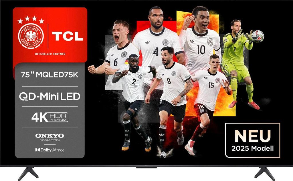 TCL 75MQLED75K 75 Zoll QLED Mini LED TV 4K HDR Smart Produktbild 