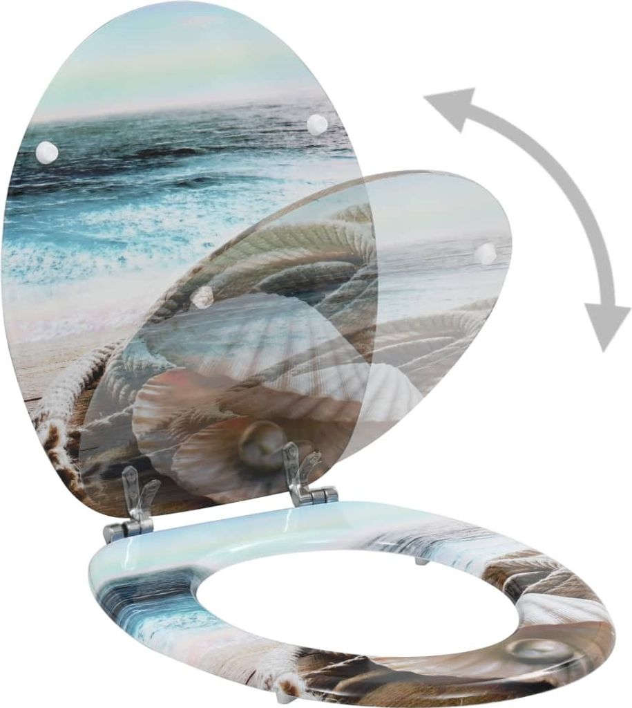 “2026 Moderne“Toilettensitz mit Deckel MDF Muschel-Design - WC-Sitze - Designermöbel 2280131