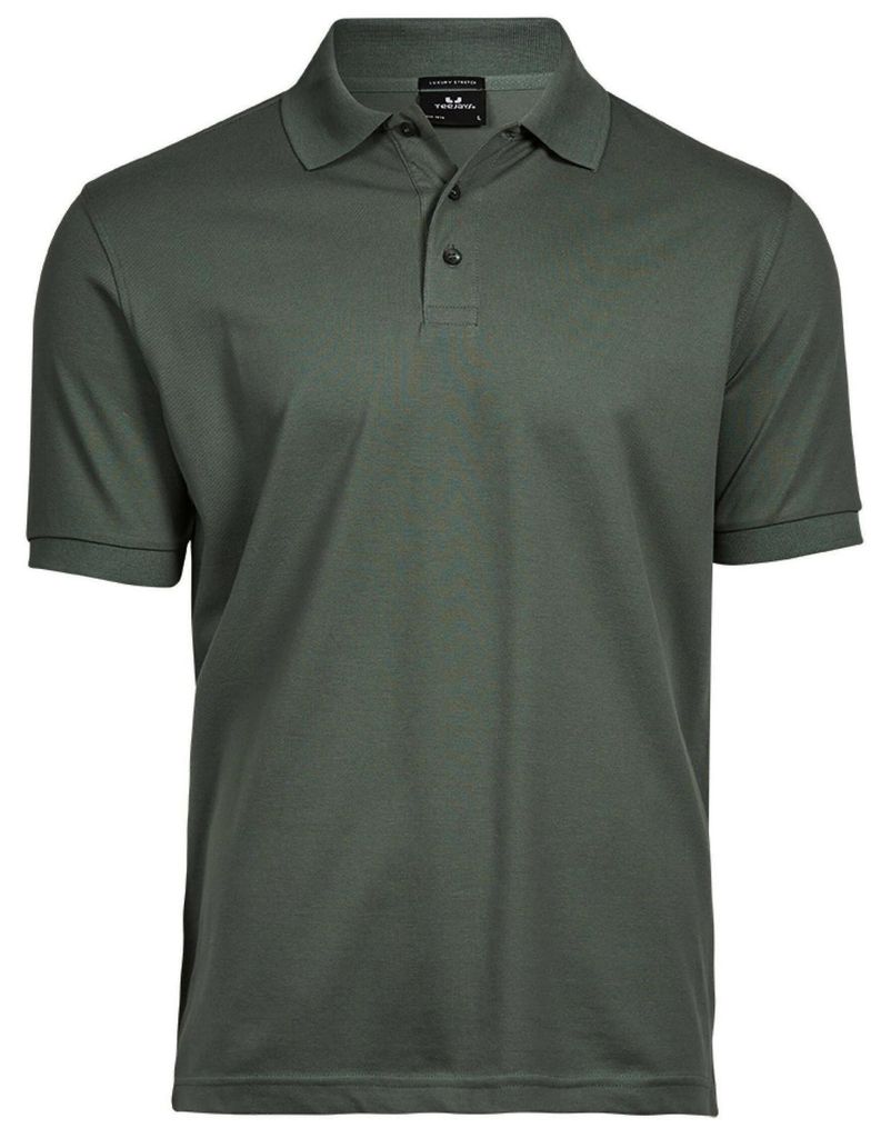Tee Jays Herren Luxury Stretch Polo-Shirt, Kurzarm FK882 (3XL) (Tiefgrün)