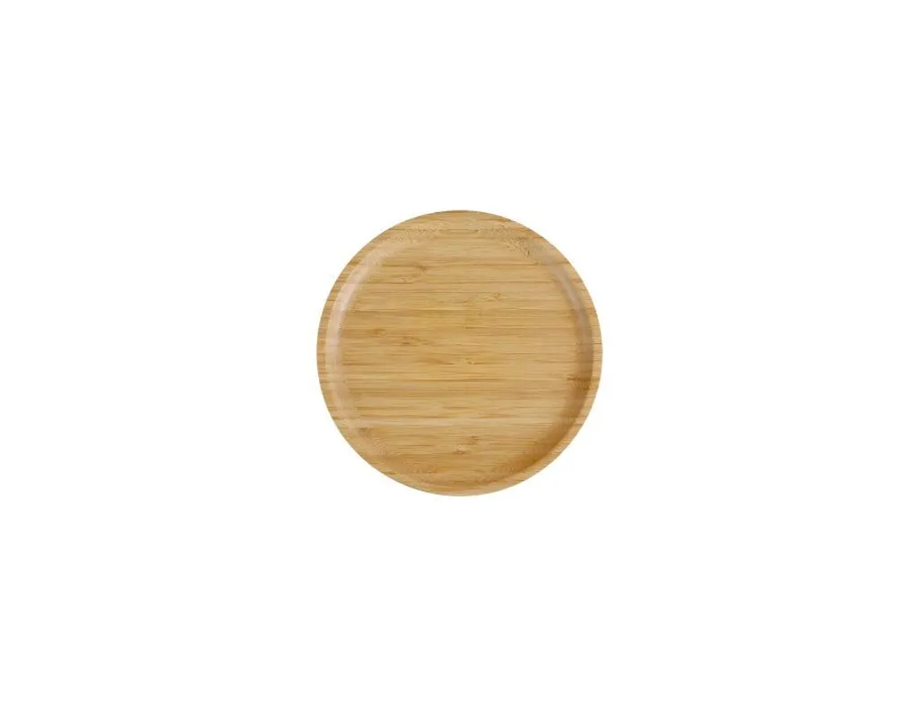 Assiette en bambou Pandoo ultra résistante - Finition naturelle 20cm