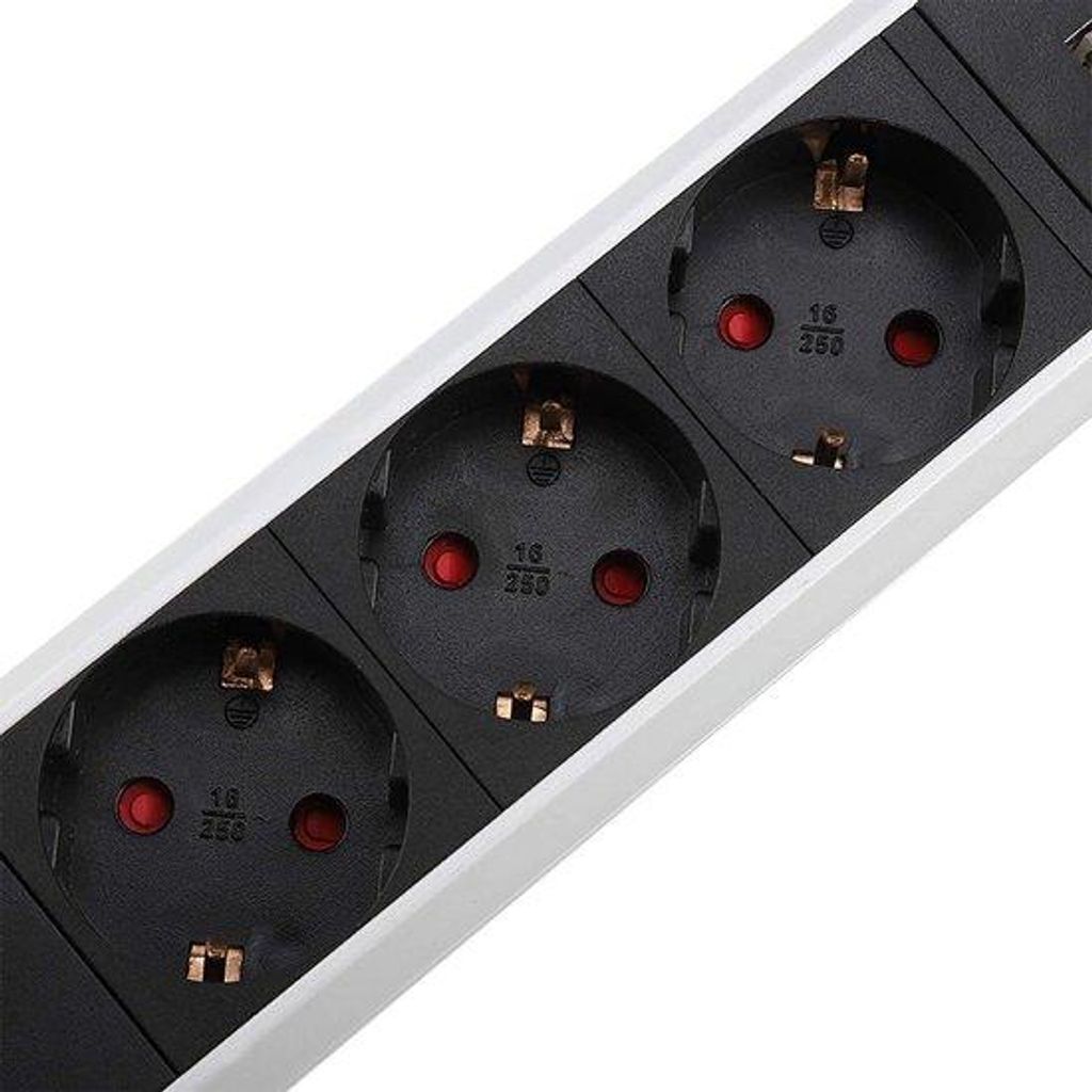 Verzonken stekkerdoos met 3 stopcontacten en 2 USB - voor bureau, tafel, keuken of werkbladen.