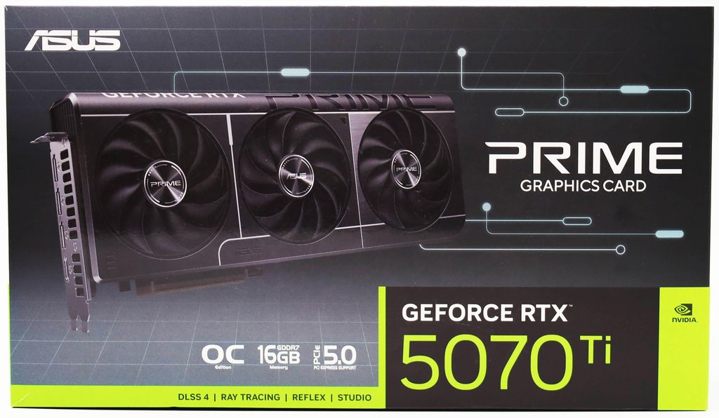 ASUS Prime -RTX5070TI-O16G NVIDIA GeForce RTX 5070 Ti 16 GB Obrázok produktu 