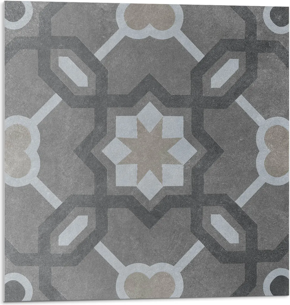 Pannelli Parete Geometrici PVC - Set 9 Piastrelle Vinile Adesive