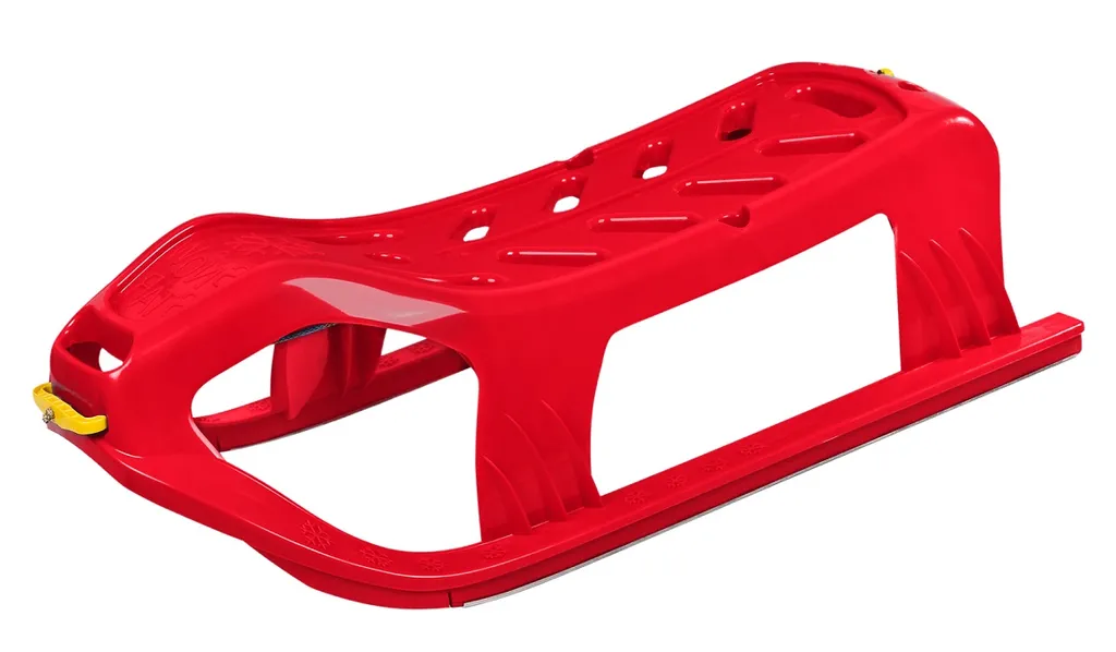 Luge en plastique rouge ultra résistante et légère à grande vitesse
