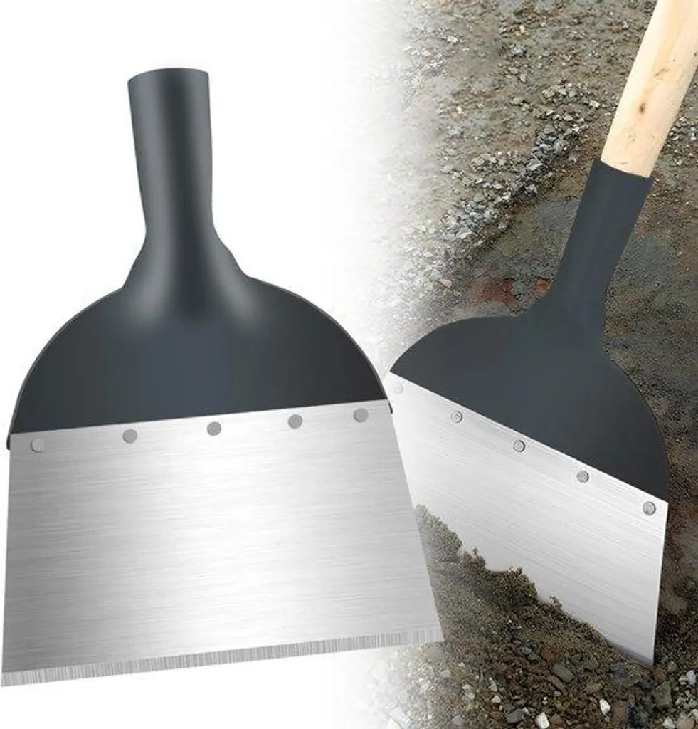 Houe plate de jardin en acier 21 cm - Outil de désherbage robuste