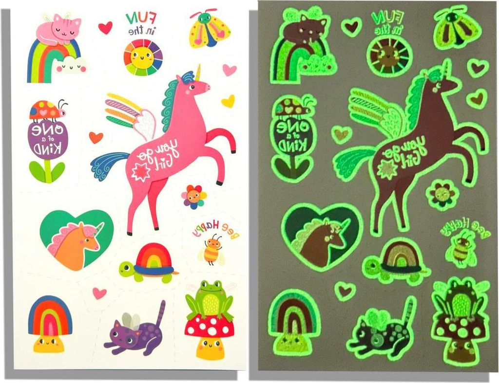 Ooly temporäre Glow Tattoos Spielzeug - Magic Moonbeams Set mit 3 Bögen