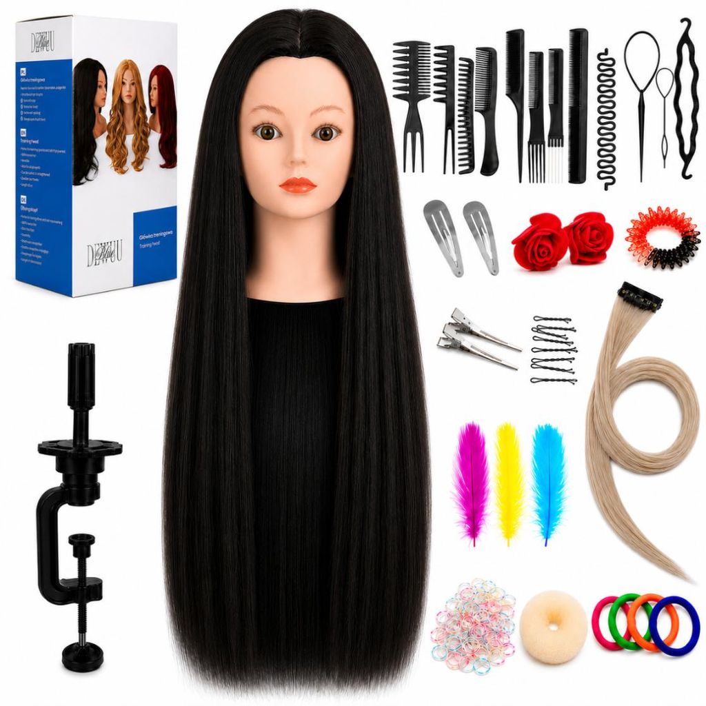 Kit coiffure complet : Tête à coiffer professionnelle pour Image du produit 