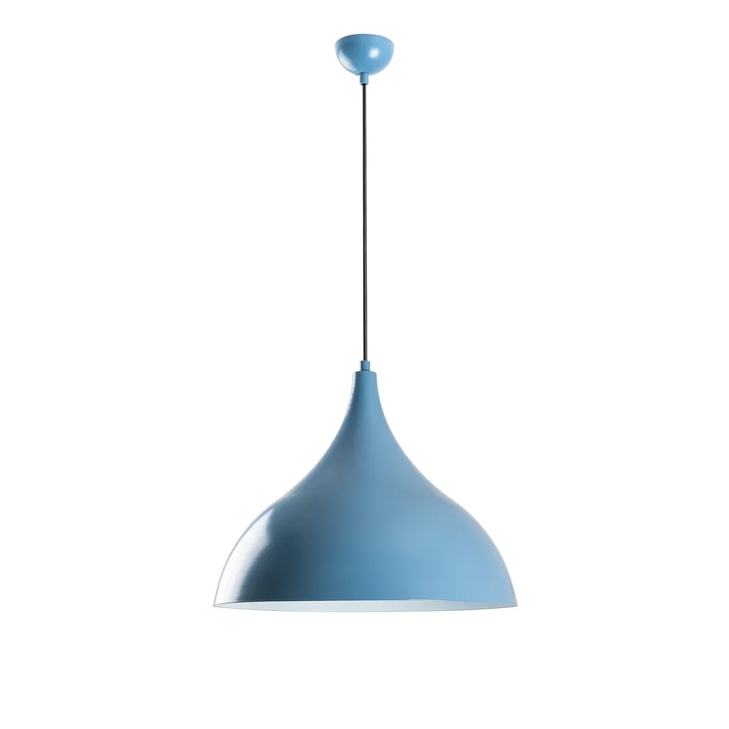 Lustre métallique bleu clair 133cm Opviq Bitlisim à structure allongée - 4
