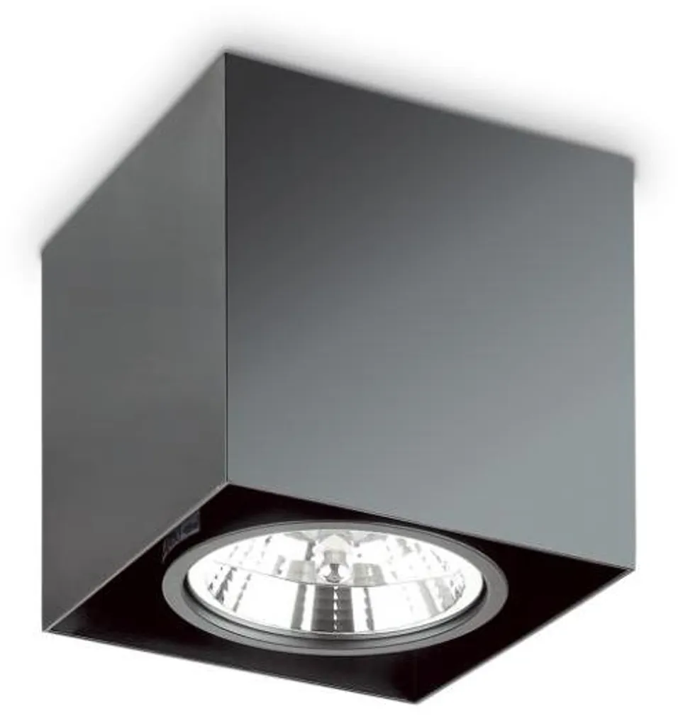 Spot de plafond carré Mood Square en aluminium noir 1 spot GU10 3000K