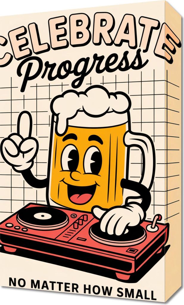 Bild 30x50cm Motivationsaffirmation Retro Vintage für das Wohnzimmer Celebrate