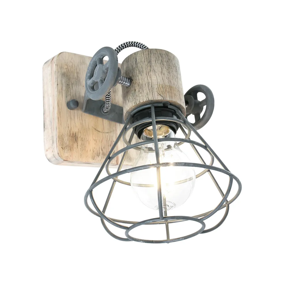 Spot Anne Lighting Guersey 1578GR E27 Grigio Metallo per Superficie