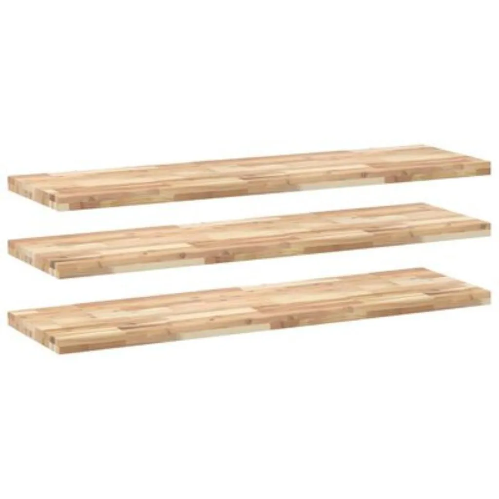Étagères murales flottantes bois massif 140x40 cm : gagnez de l'espace